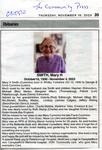 Mary H. Smith (Cummins) Obituary, Community Press