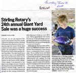 Stirling Rotary's 24th annual Giant Yard Sale was a huge success, Community Press (2024)