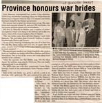 Province honours war brides, Community Press (2006)