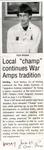 Local "champ" continues War Amp tradition, Community Press (2007)