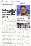 Stirling resident wins $100,000 with Lotto Max Encore, Community Press