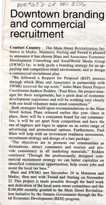 Downtown branding and commercial recruitment, Community Press (2006)