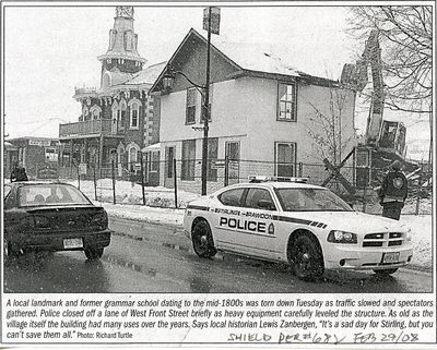 Local landmark comes down, Shield (2008)