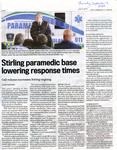 Stirling paramedic base lowering response times, Community Press (2024)