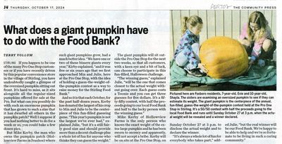 What does a giant pumpkin have to do with the Food Bank? Community Press (2024)