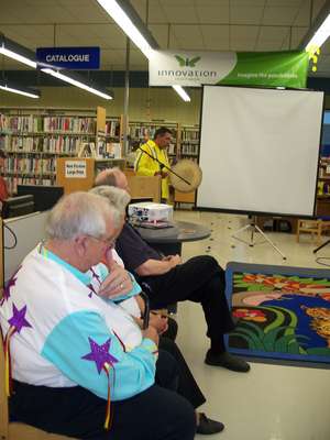 Aboriginal Day Celebration - Lyndon Linklater drumming