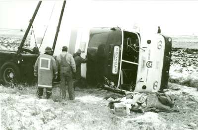 The Scene of the Swift Current Bus Crash Tragedy