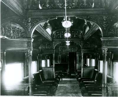 Interior of a CPR passenger train, not Swift Current, n.d.