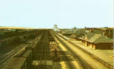 CPR yards and station, Swift Current, c. 1960s.