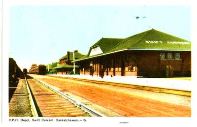 CPR station in Swift Current, 1949.