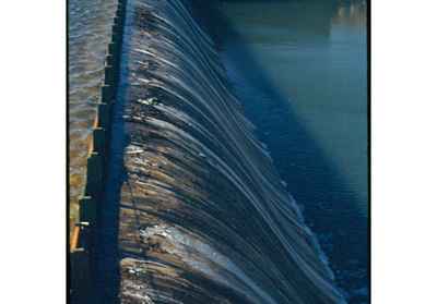 Water Over Weir Face