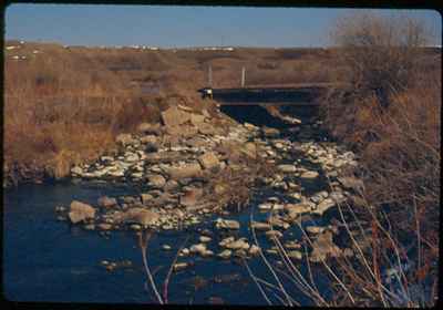 Water Level in Creek Under Bridge