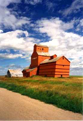 A Grain Elevator in White Bear, Saskatchewan.