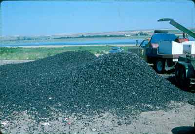 Pile of Shredded Rubber Tires - Swift Current Landfill Site