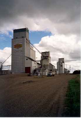 A Sleepy Grain Elevator in Kenaston, Saskatchewan