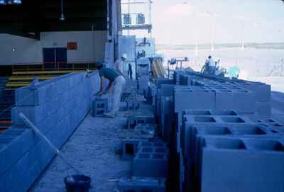 Block Wall Construction - East Wall Civic Centre