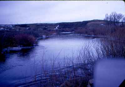 Breakup - West from Treatment Plant Bridge