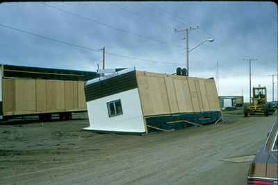 Storm Damage - Mobile Home Over