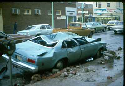 Storm Damage - Car Destroyed