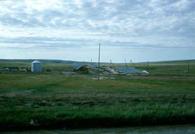 Storm - Hay Storage Barn Flattened