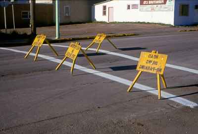 Painting Crosswalks - Downtown Area