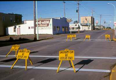 Painting Crosswalks - Downtown Area