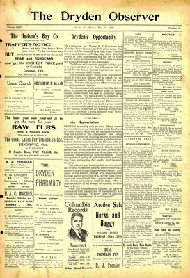 Dryden Observer, 14 May 1920