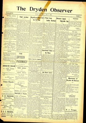 Dryden Observer, 4 Jun 1920