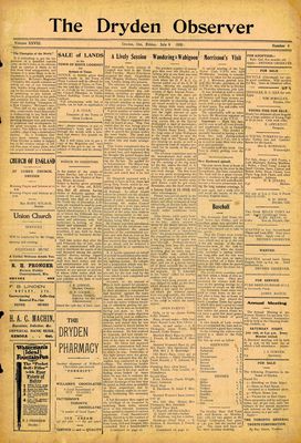 Dryden Observer, 9 Jul 1920