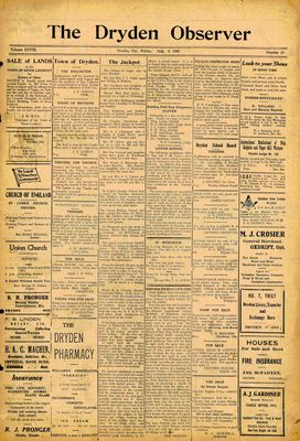 Dryden Observer, 6 Aug 1920