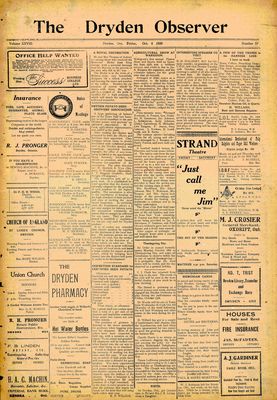 Dryden Observer, 8 Oct 1920