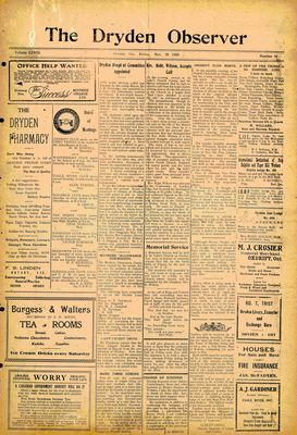 Dryden Observer, 19 Nov 1920