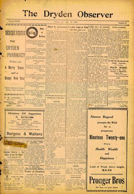 Dryden Observer, 31 Dec 1920