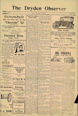 Dryden Observer, 15 Jul 1921