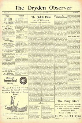 Dryden Observer, 23 Jun 1922