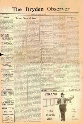 Dryden Observer, 6 Oct 1922