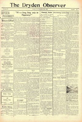 Dryden Observer, 23 Nov 1922