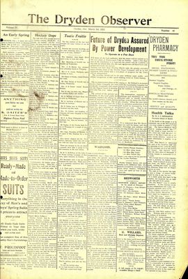 Dryden Observer, 9 Mar 1923