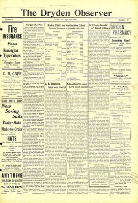 Dryden Observer, 27 Apr 1923