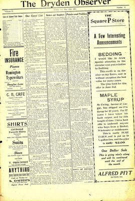 Dryden Observer, 25 May 1923