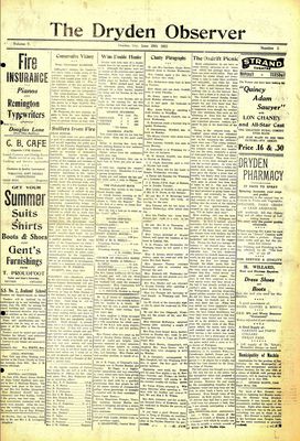 Dryden Observer, 29 Jun 1923