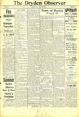 Dryden Observer, 20 Jul 1923