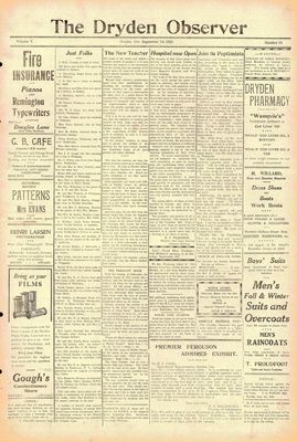 Dryden Observer, 7 Sep 1923