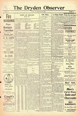 Dryden Observer, 21 Sep 1923