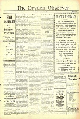 Dryden Observer, 18 Jan 1924