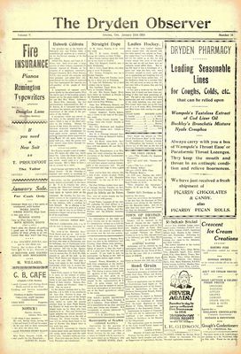 Dryden Observer, 25 Jan 1924