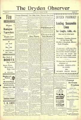 Dryden Observer, 1 Feb 1924