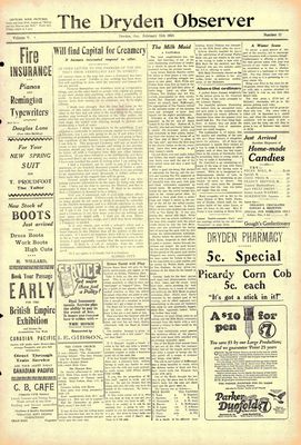 Dryden Observer, 15 Feb 1924