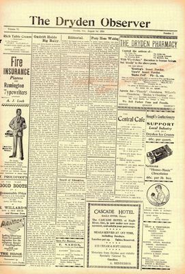 Dryden Observer, 1 Aug 1924