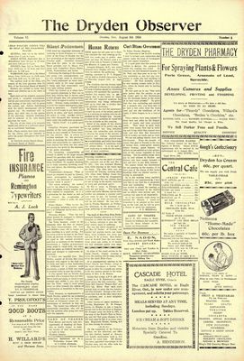 Dryden Observer, 8 Aug 1924